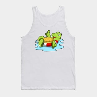 Turtle at Swimming in Water Tank Top